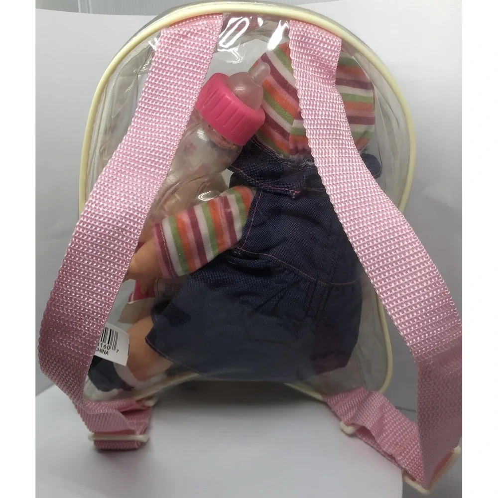 Blinking Baby Doll Plush Body Plastic Arms Legs head 12
